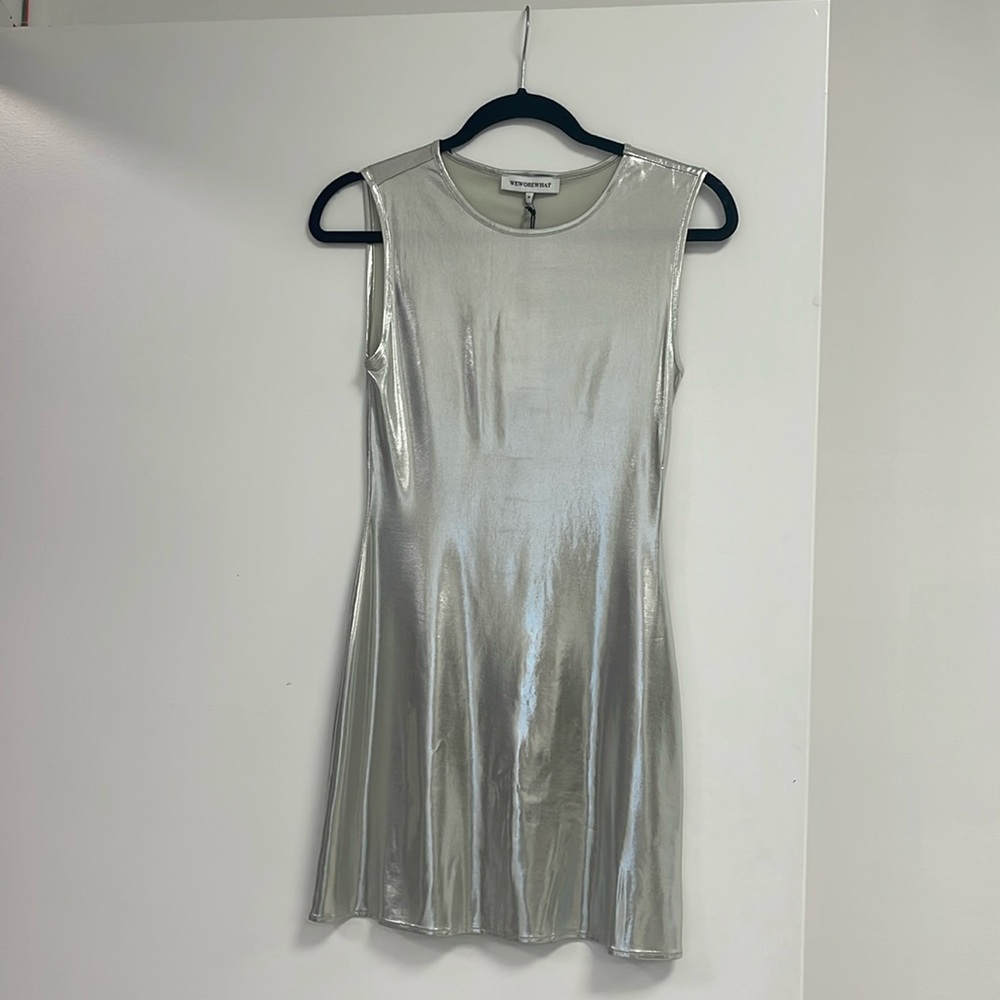 We Wore What Metallic Dress NWT